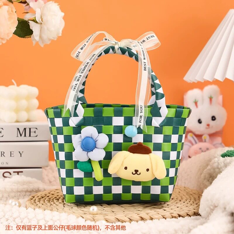 モスグリーン×ホワイト（イエロー・シナモロール）