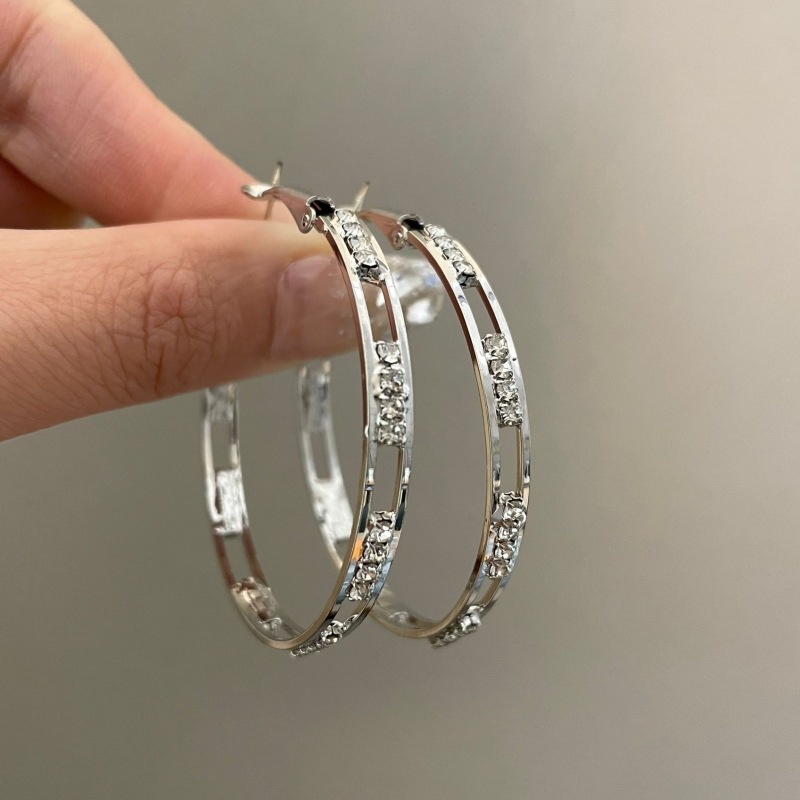 0243 シルバー ダイヤモンド ピアス シルバー925 針