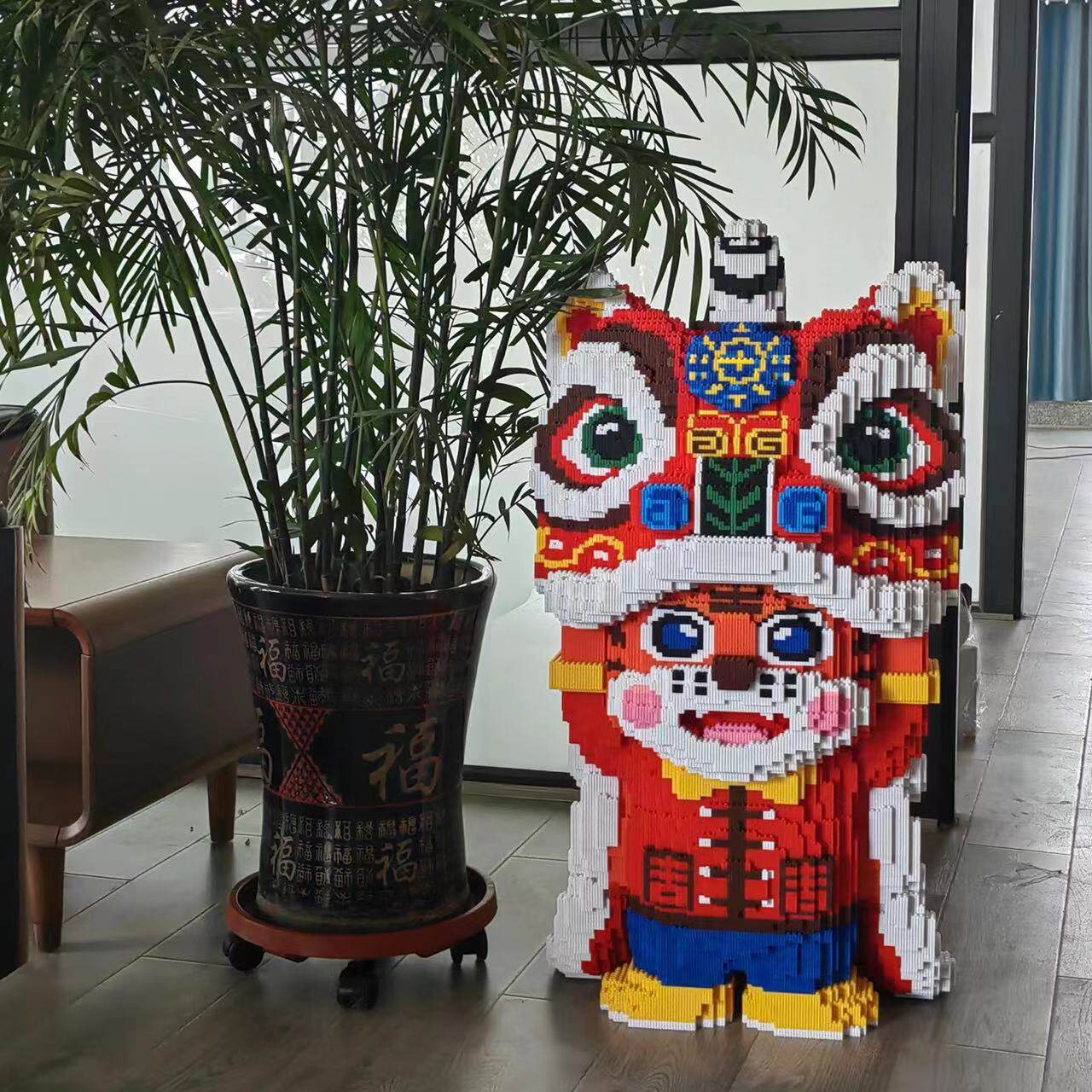 巨大な1メートルのライオンの虎