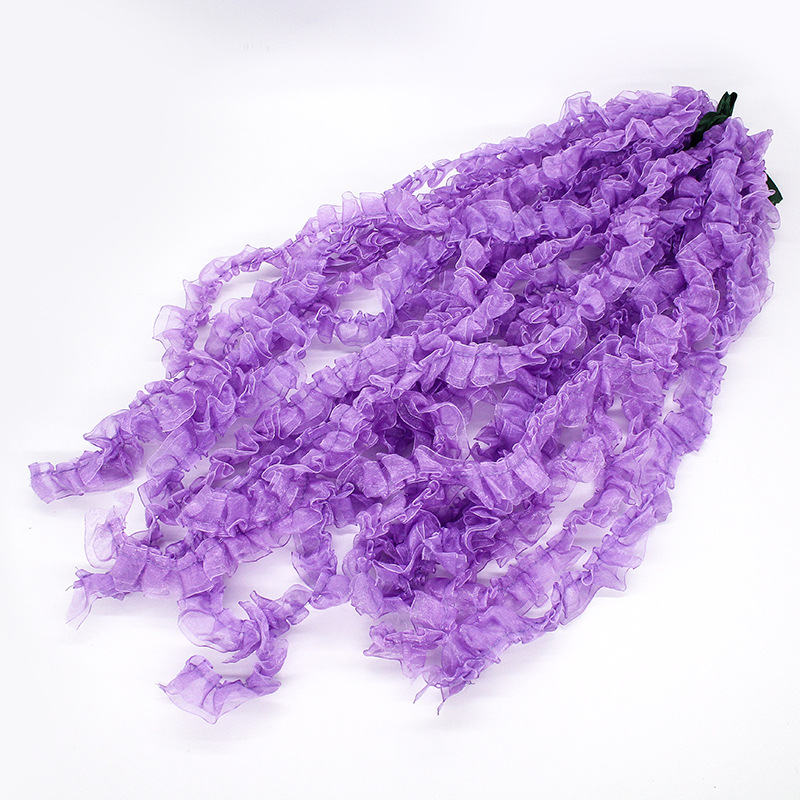 2.5cm 二重層スノーガーゼプリーツベルトライラック*10 個