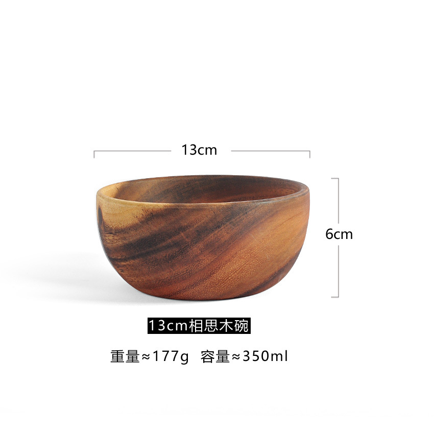 13x6cmアカシアの木の碗