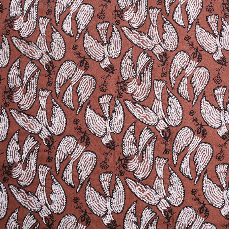 E21606 コーヒー色（幅125cm、綿90％、麻10％）