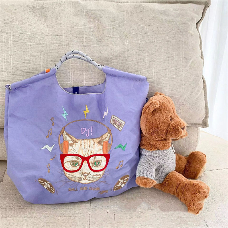 【刺繍金】紫閃電猫