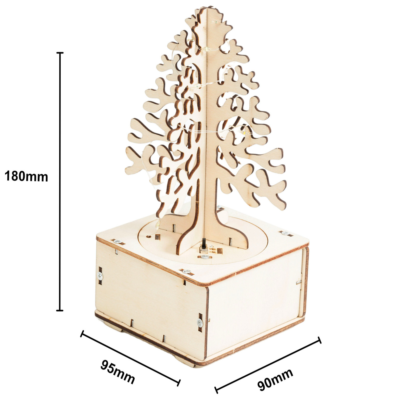 A-33回転カラフルなライトクリスマスツリー
