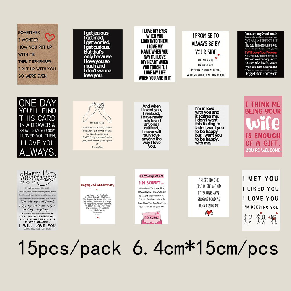 QH452 ユーモアのあるスイートカード 15枚