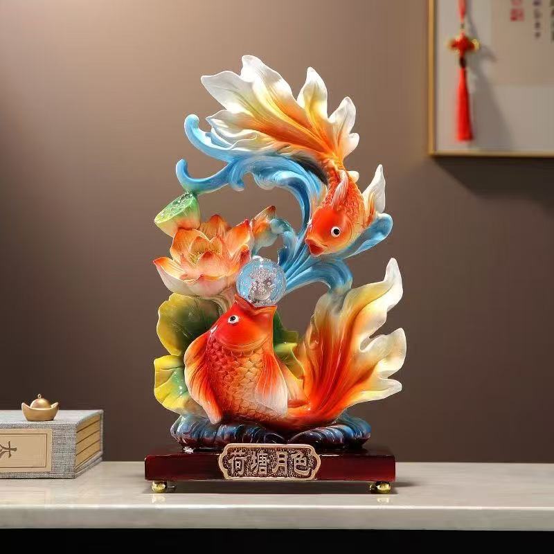 蓮池の月明かり（鯉と蓮の影）最新モデル