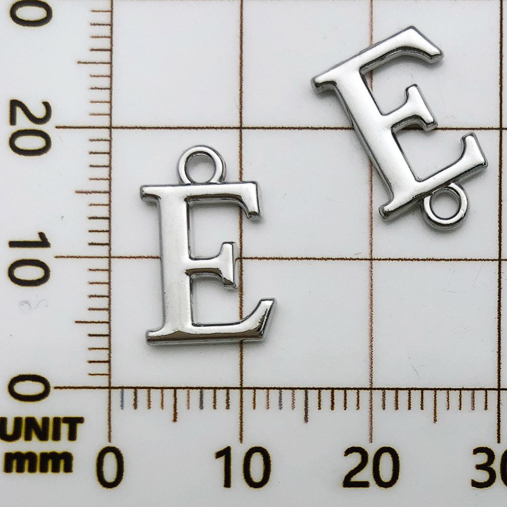 1 ホワイト K ラックメッキ文字 E-10x15mm-0.8g