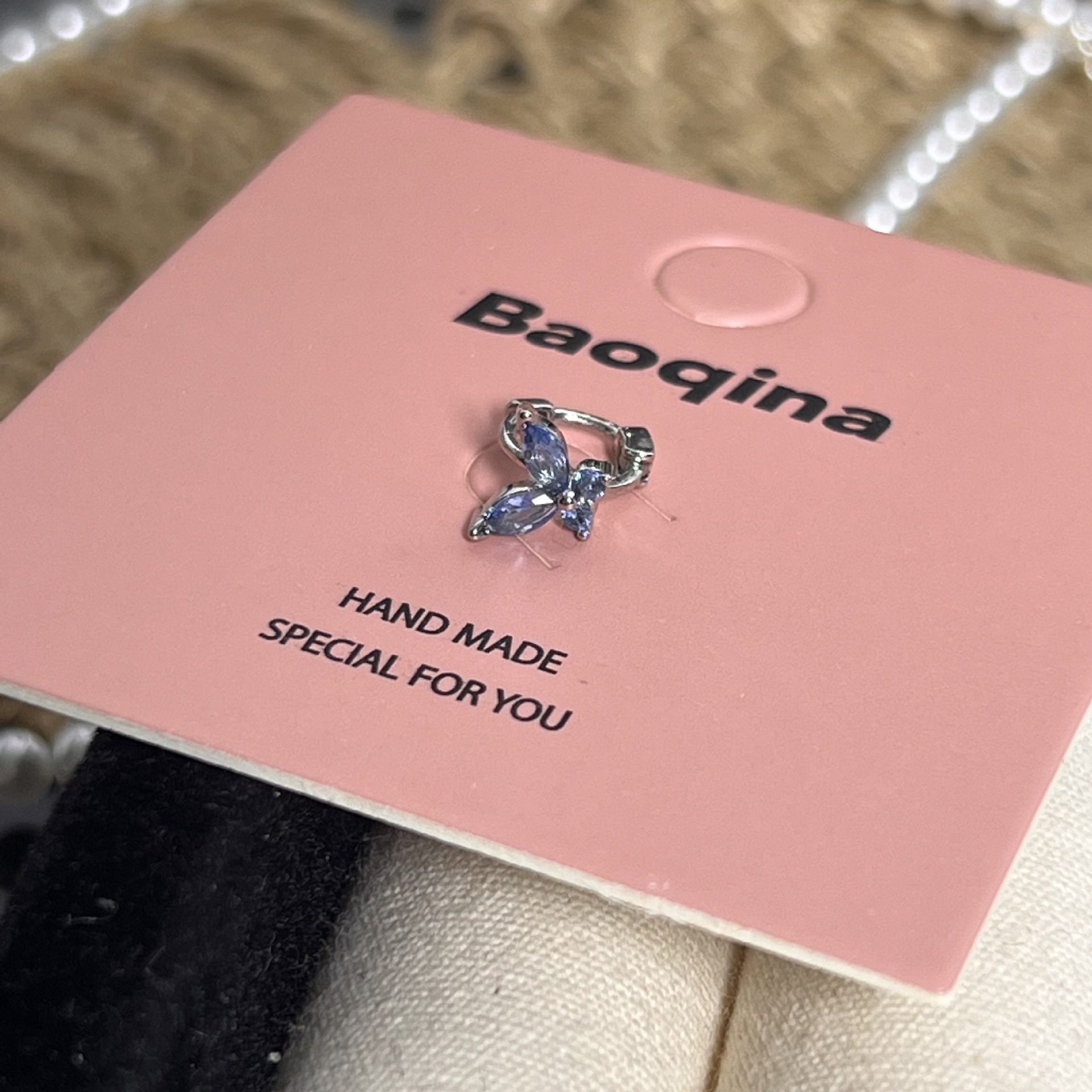 970 ブルーバタフライイヤーボーンバックル（シングル）