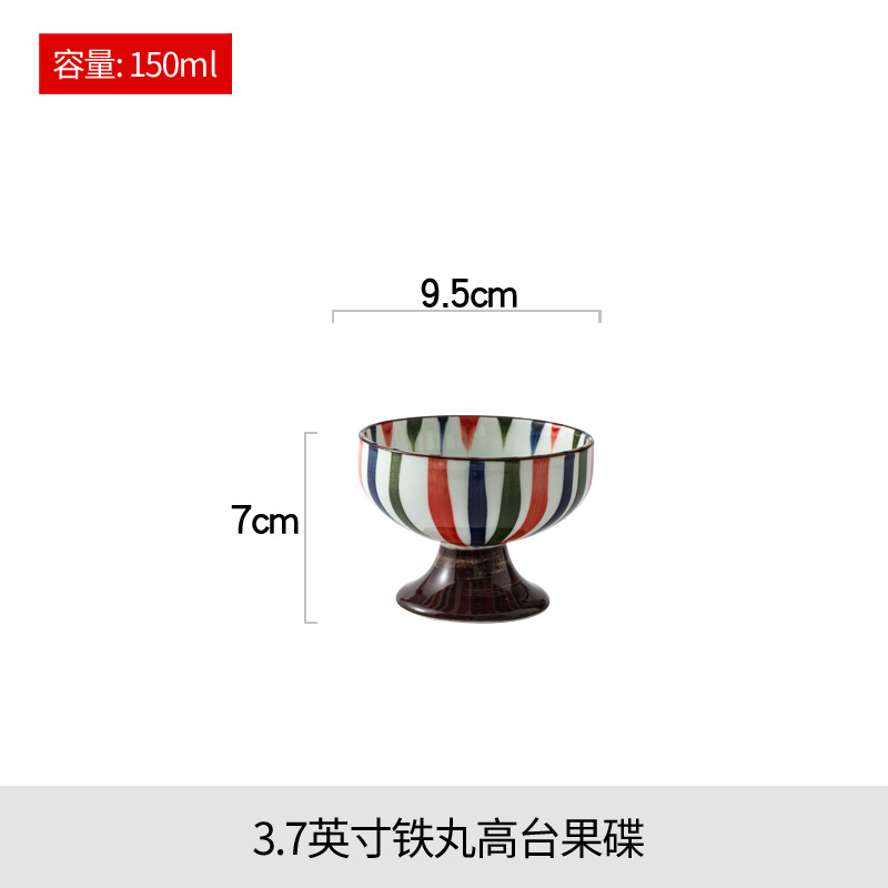 3.7インチ鉄丸高台フルーツ皿