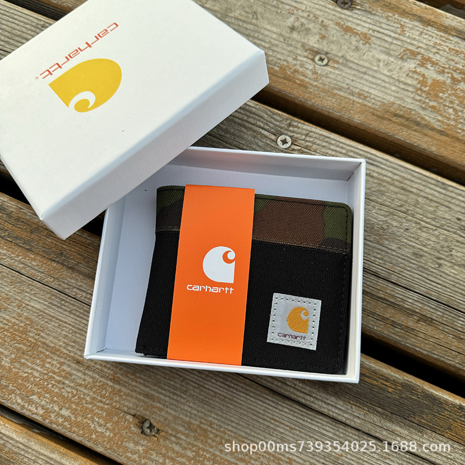 カードショートウォレット ブラック 迷彩柄＋ボックス