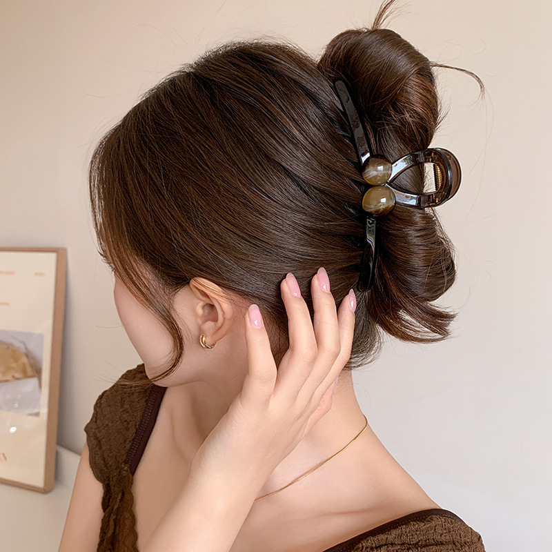 1#ブラウンスマッジダブルビーズ 12.5cm