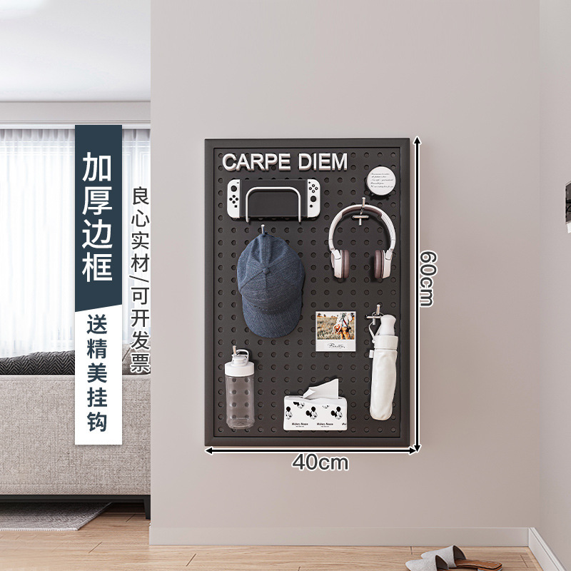 40×60cm-ブラック フック10個付き