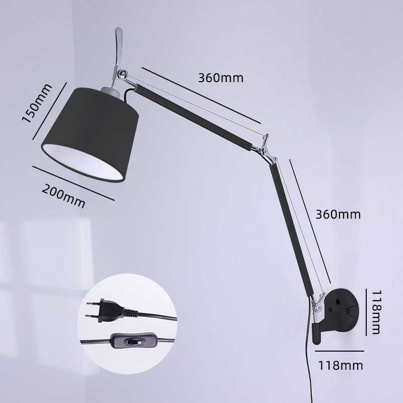 スタイル2-黒布カバーウォールライト36cm