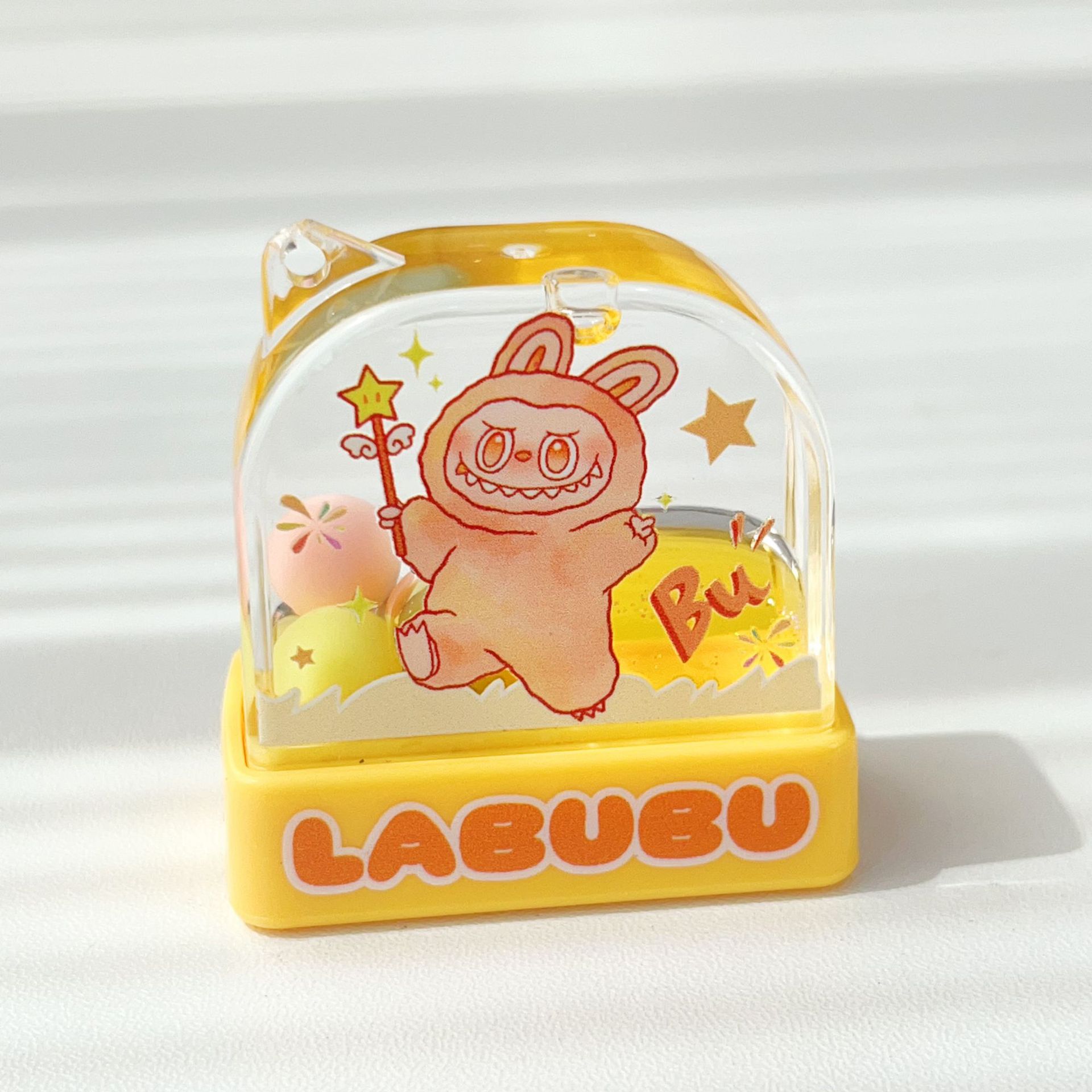 Labubu 妖精の杖シール - イエロー (刻印なし)