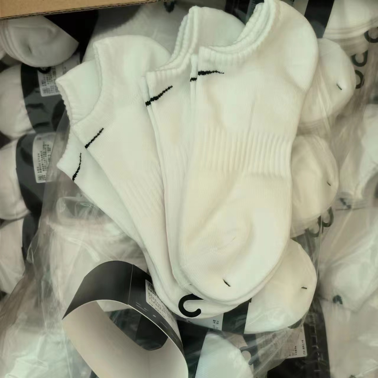 フックタオルボトムボートソックス ホワイト