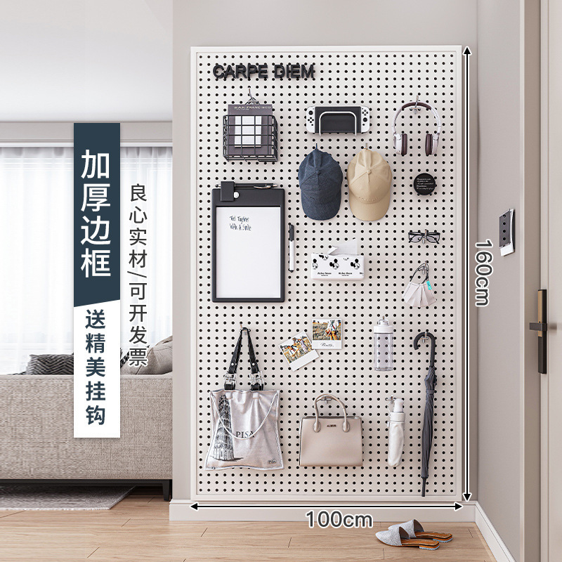 160×100cm-ホワイト フック10個付き