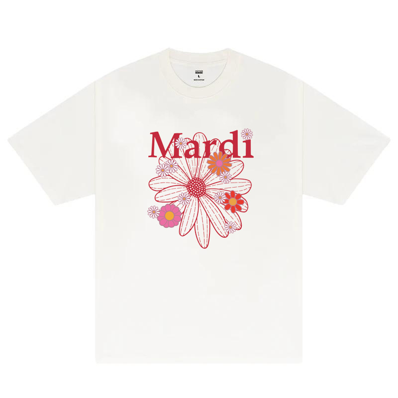 マルチフラワー-ローズレッド-ホワイト