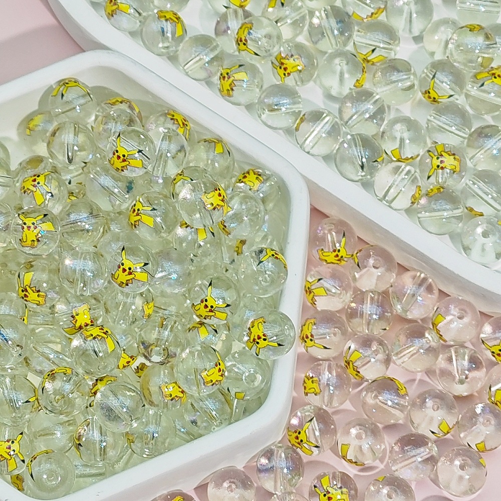 K64#ピカチュウ [10MM プリント漫画ビーズ]