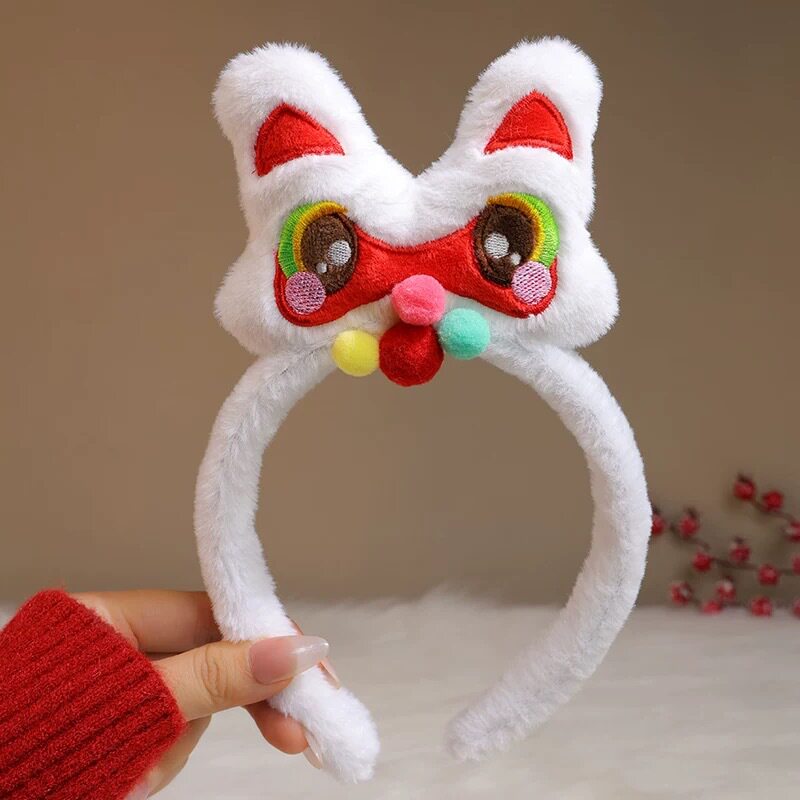 76 # ライオンのぬいぐるみボールの白いヘッドバンド