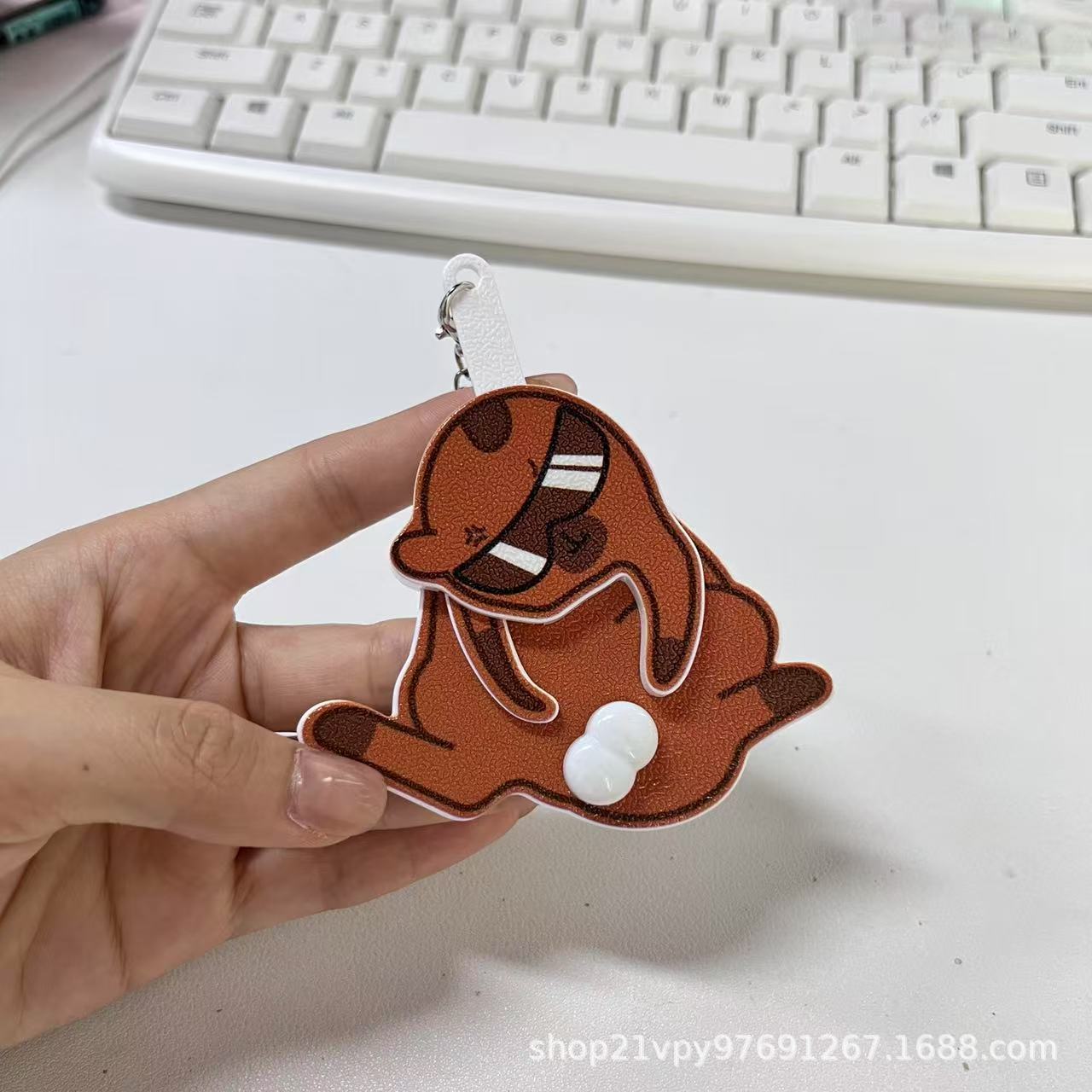 【ブラウン】たまご型カプー チャーム