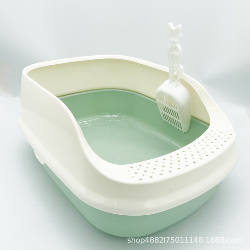 丸穴猫砂盆グリーン大サイズ