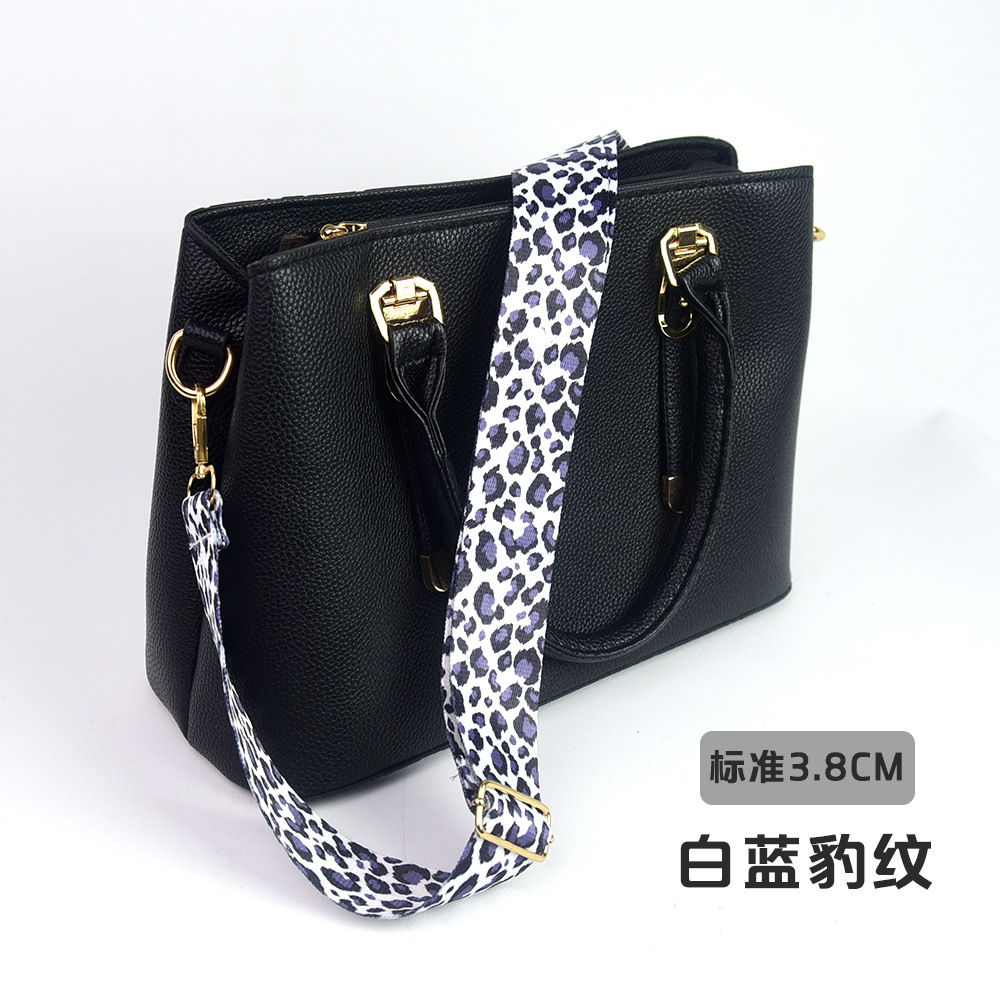 白と青のヒョウ柄（標準3.8CM）