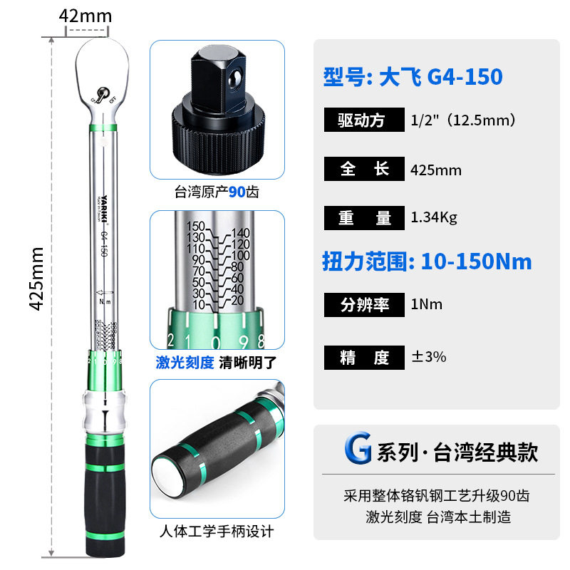 1/2inch 精密 90 歯 10-150Nm