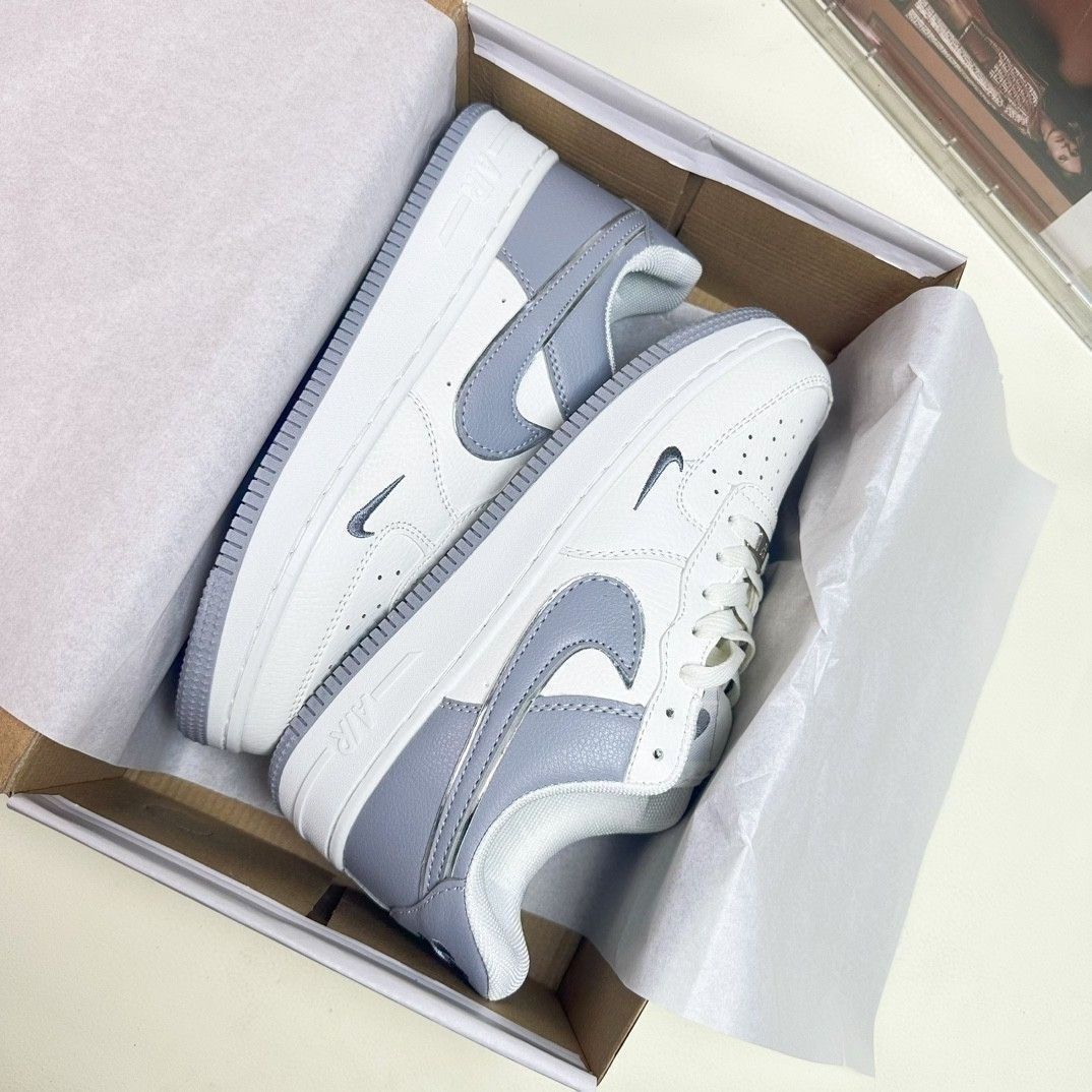 エアフォース ダブルフック​​ ホワイト ライトグレー [キャンパス]