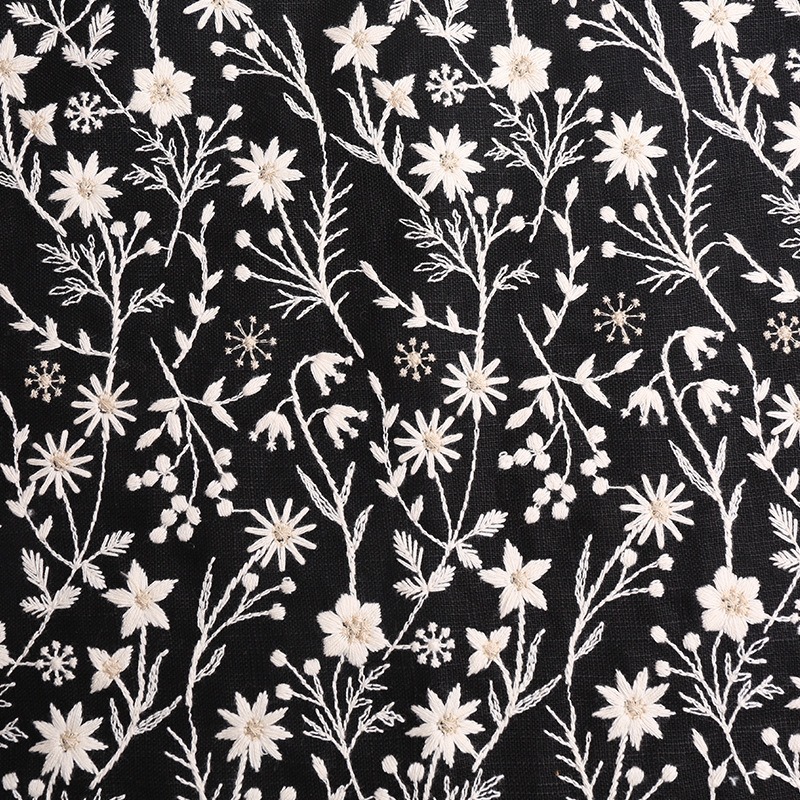 E21596 ブラック(ドア幅125cm 綿50% 麻50%)