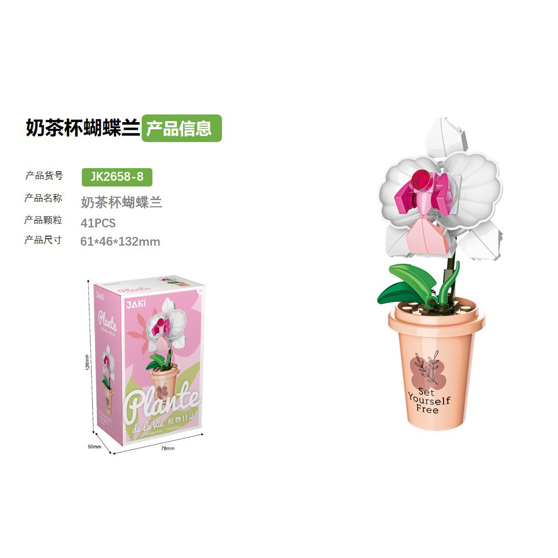 胡蝶蘭-ミルクティーカップ [41PCS カラーボックス]