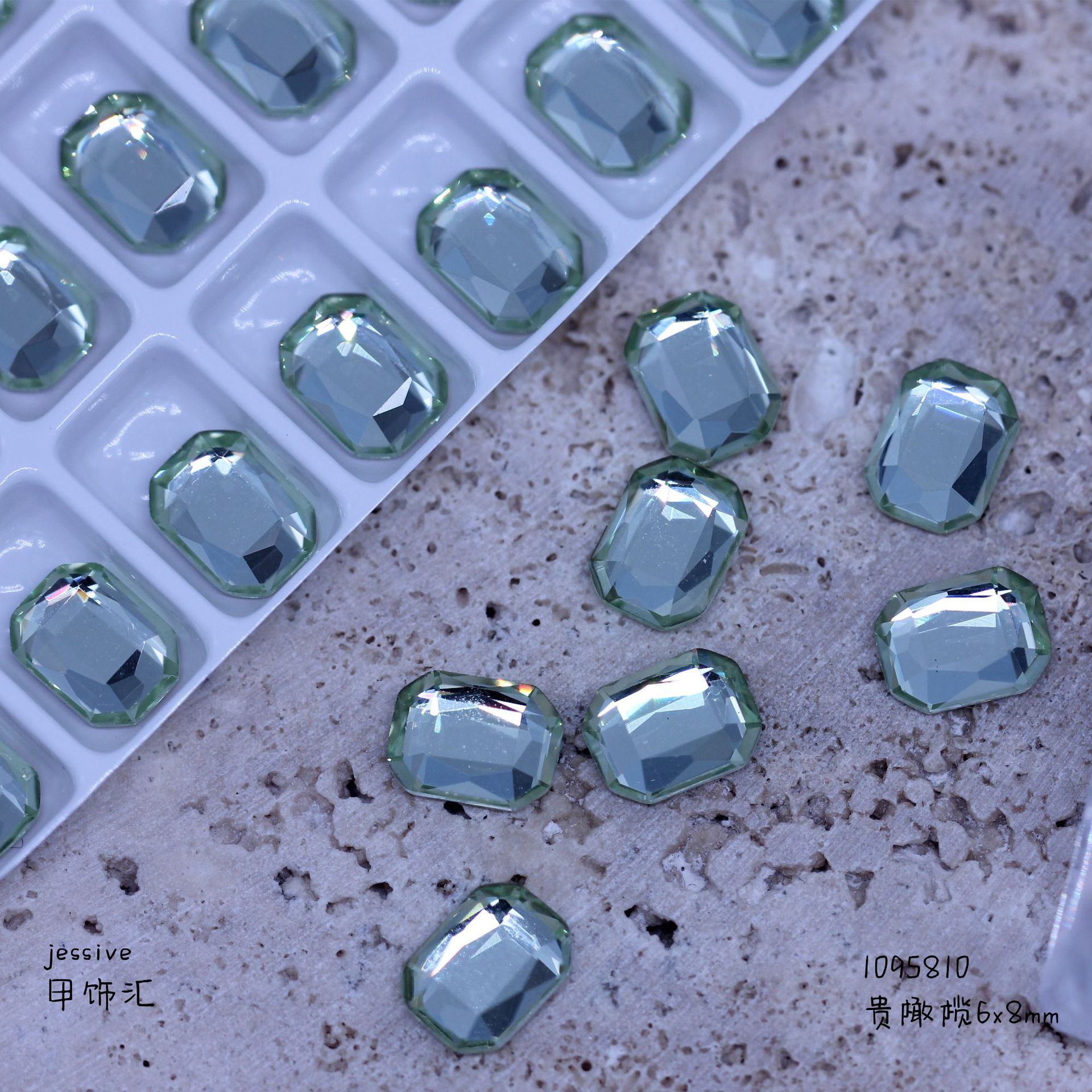 1095810貴オリーブ6x8mm (k 9)