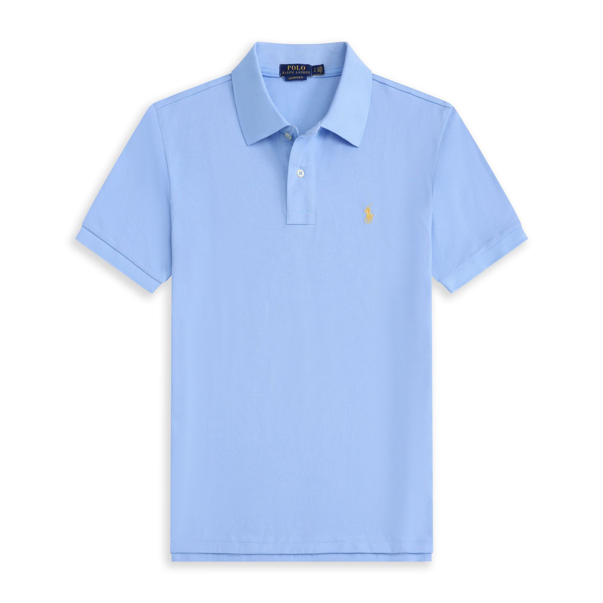 POLO半袖【スカイブルーイエローラベル】
