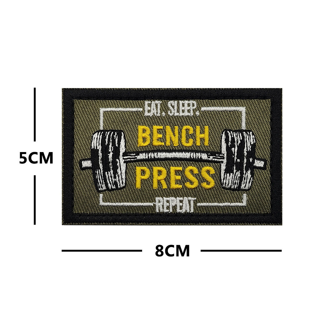 V01765-2 フィットネスシリーズ(BENCH PRESS 緑の布に黄色の文字)