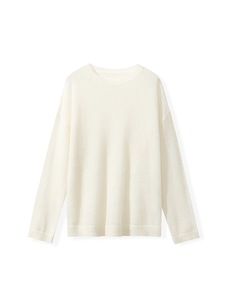 ホワイト（ラウンドネック）