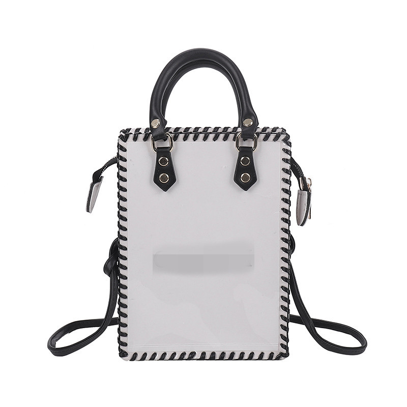 白い手提げ袋 + 白い本体材料バッグ