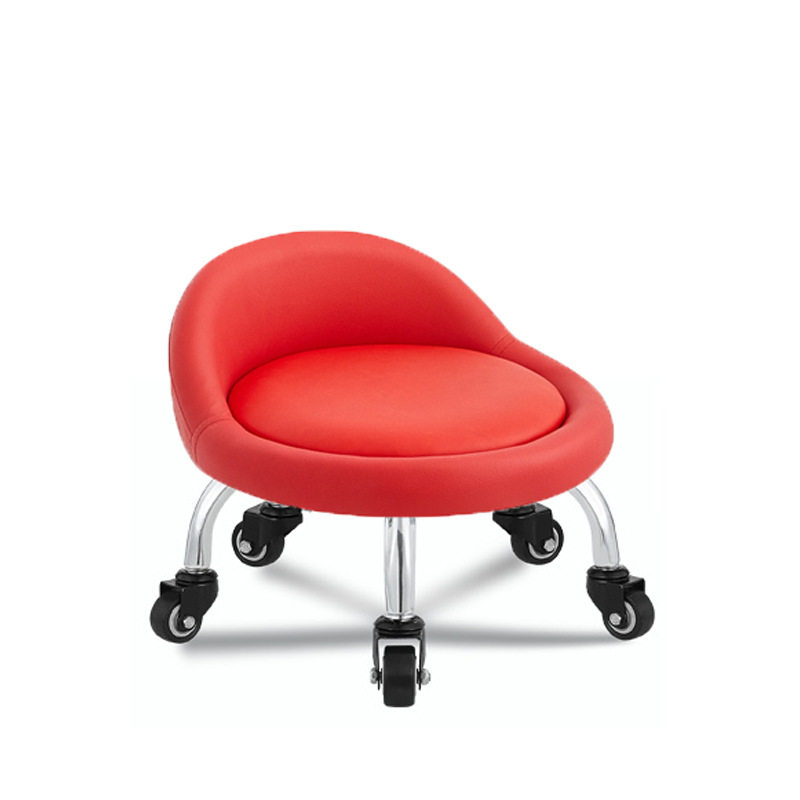 赤い小さな背もたれベアリングホイール[ロースツール]