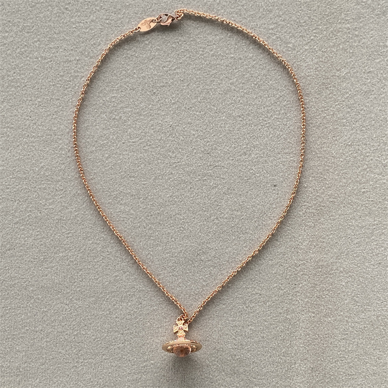 ゴールドピンクネックレス