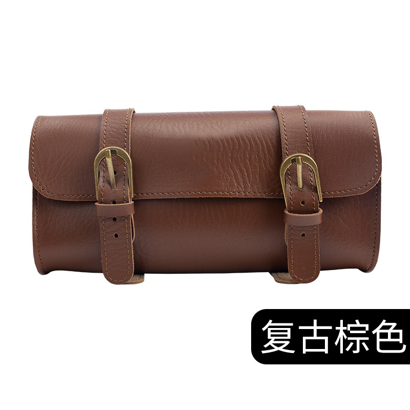 レトロ茶色レザーバッグ