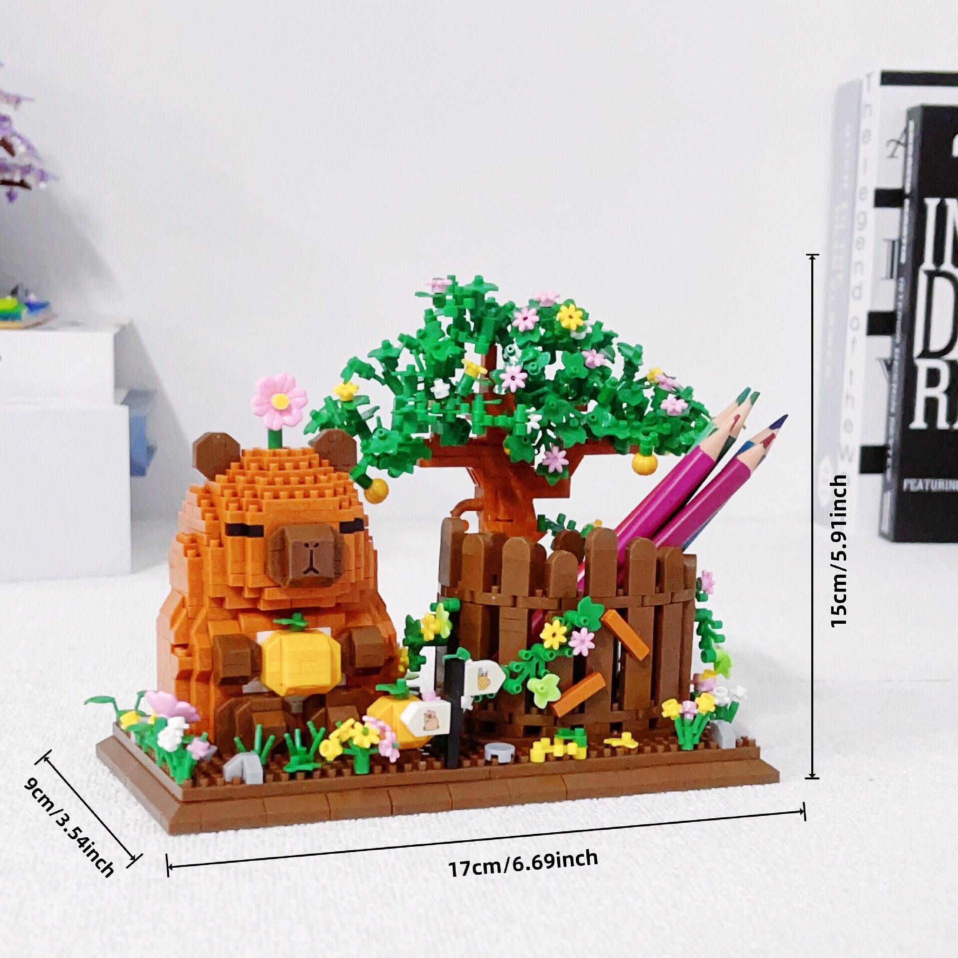 カピ カピバラ ガーデン ペン ホルダー [1400+ 粒子]