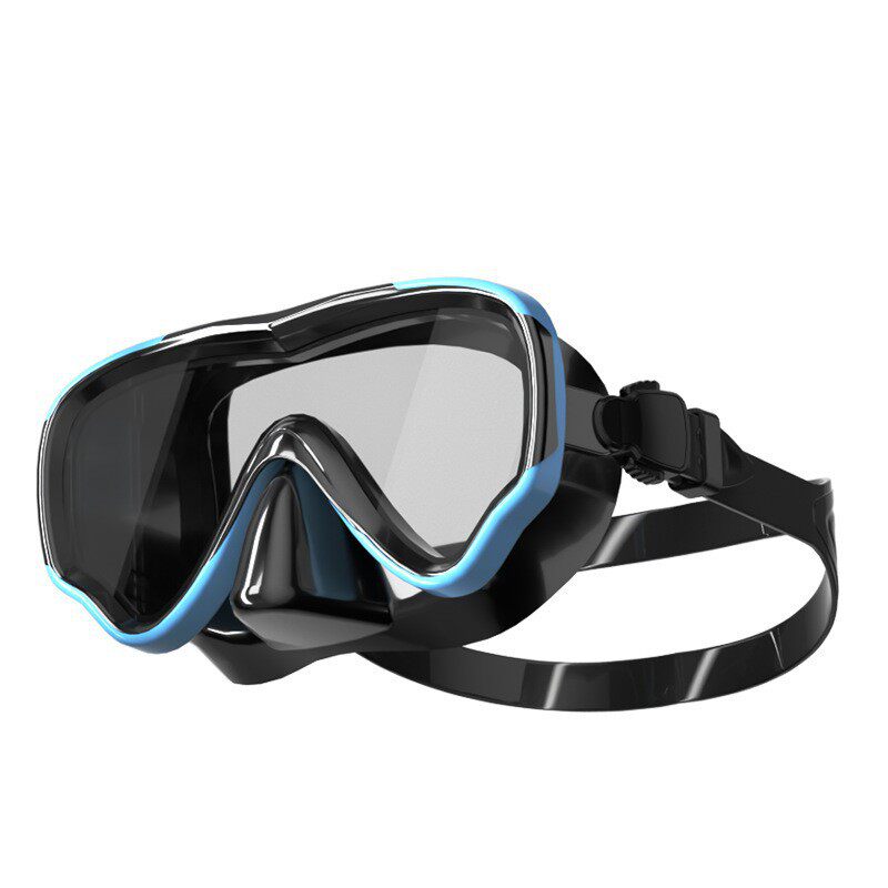 300 リキッドブラックとブルーのダイビングゴーグル