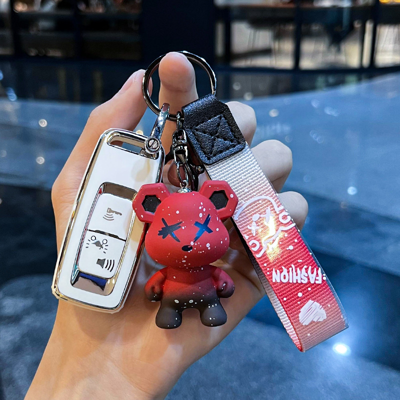 BT バイク モデル B-Smart 2 ボタン [シングル シェル ホワイト] + レッド バイオレント ベア ペンダント