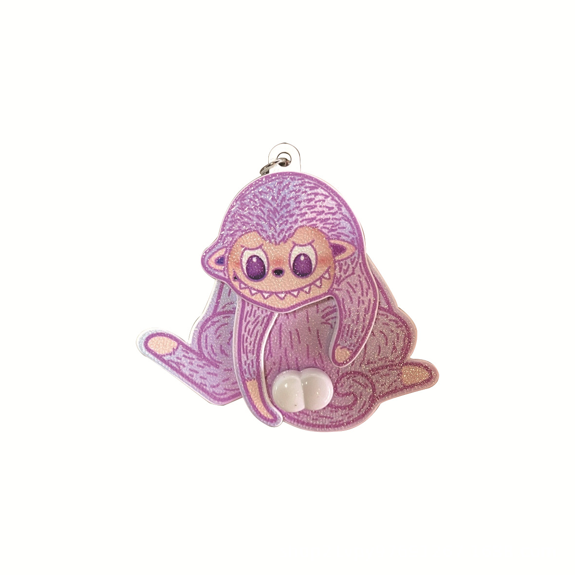 【パープル】エッグモンキーペンダント