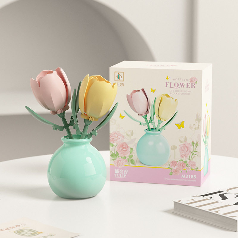M3185/チューリップ/花瓶付き/カラーボックス