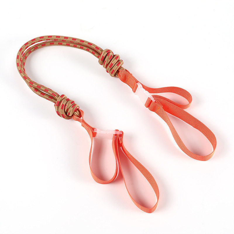 オレンジ色のショルダーストラップ