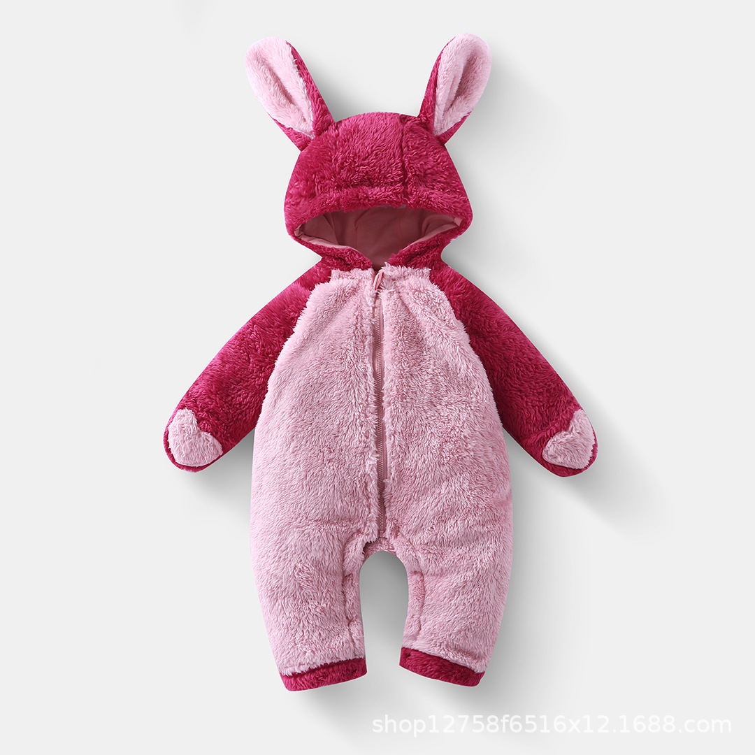 ピンク【ウサギのぬいぐるみワンピース】