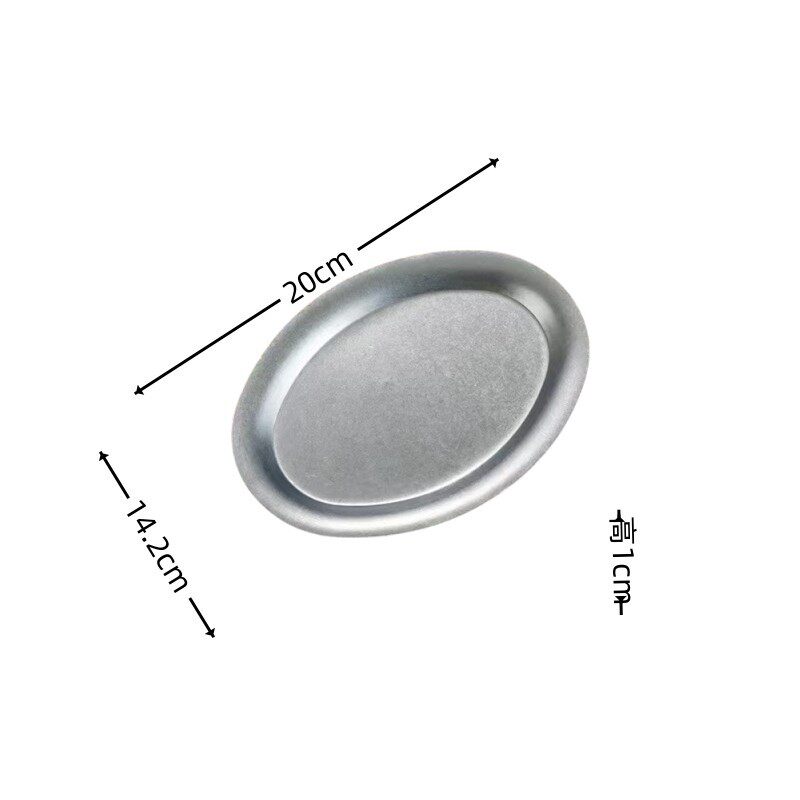 レトロ小型ストレートエッジオーバルプレート 20*14.2