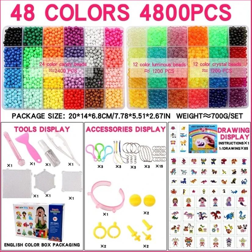ビーズ 4800 [キャンディ+ルミナス+クリスタル] カラーボックス版