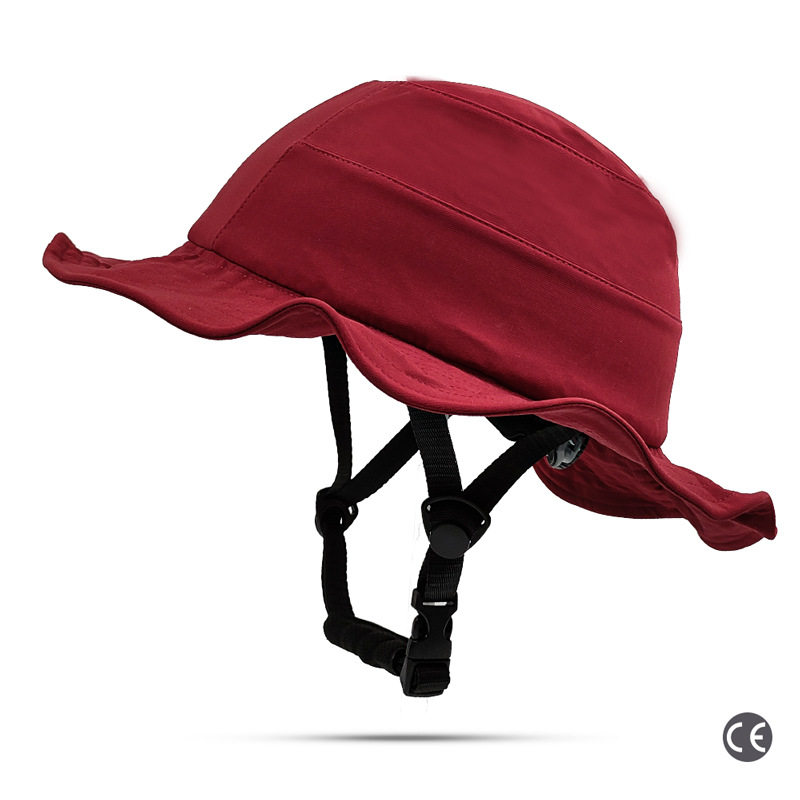 バーガンディのバケットハット