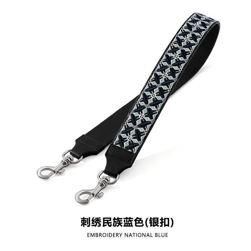 A-19刺繍民族ブルーシルバーバックル