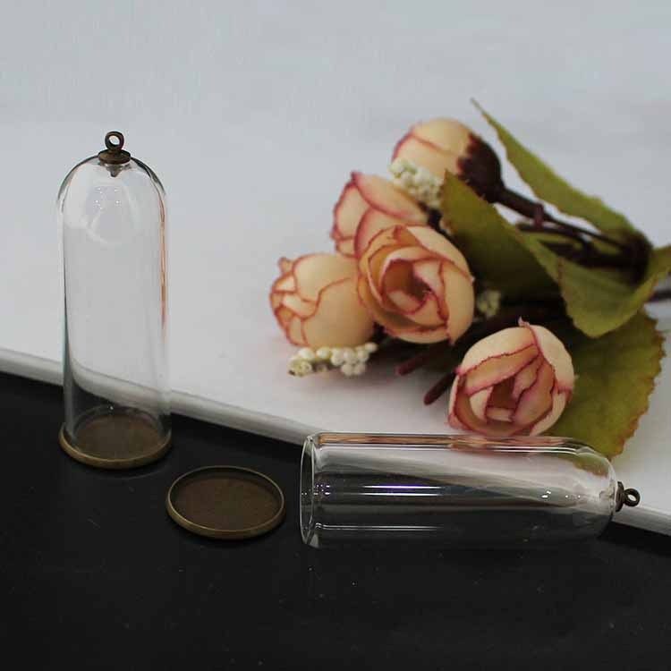 50X18MM ベルジャー + フラットキャップ + ブロンズシンプルホルダー